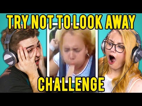 ADULTS REACT TO TRY NOT TO LOOK AWAY CHALLENGE