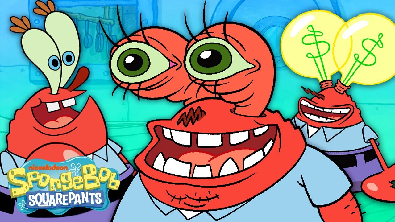Every Time Mr. Krabs' Eyes Pop Out, Explode, or Transform  👀 | SpongeBob