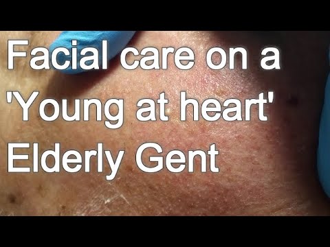 Facial Care on a Young at Heart Elderly Gent