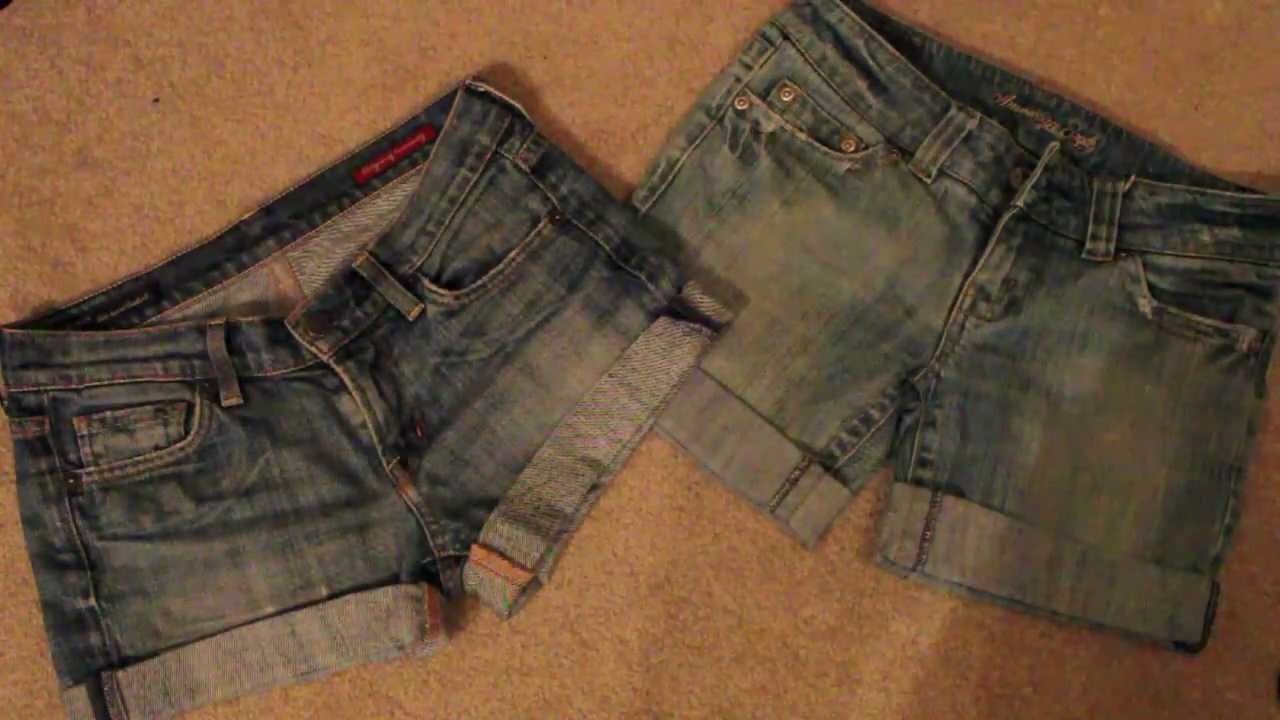 How to Make Jeans into Shorts: Cuffed Hem