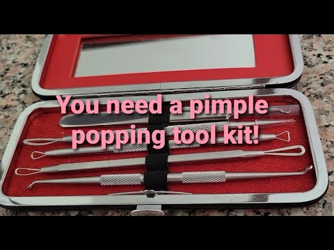 How to use a pimple popping tool kit(pimple extractor). You need one!