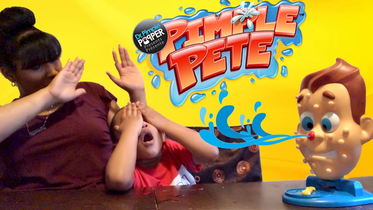 JAIDEN PLAYS PIMPLE POPPING PETE GAME WITH MOMMY | FIRST TIME