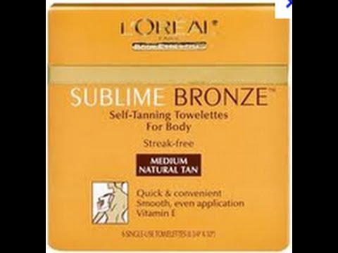 L’oreal Sublime Bronze Self Tanning Towelette Medium Natural Tan