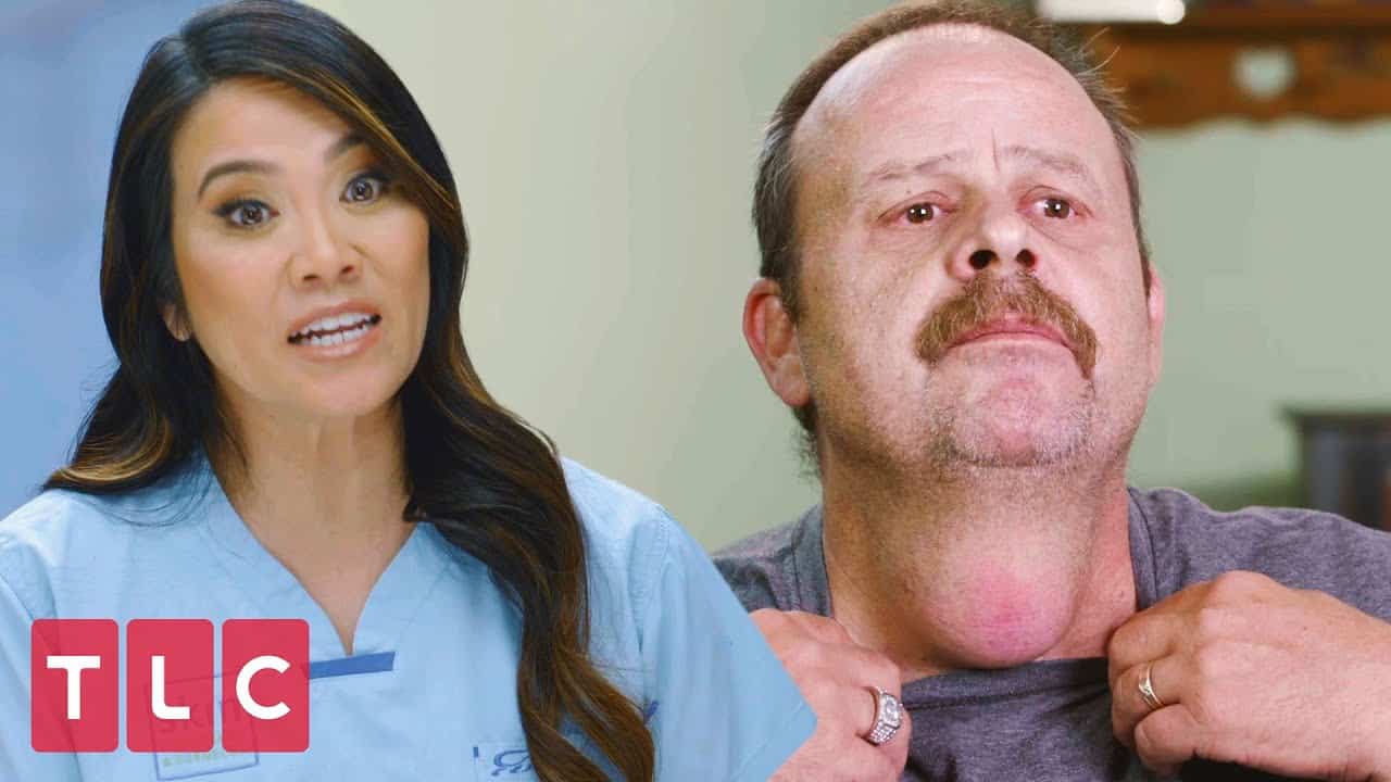 Removing John's Huge Neck Bump | Dr. Pimple Popper