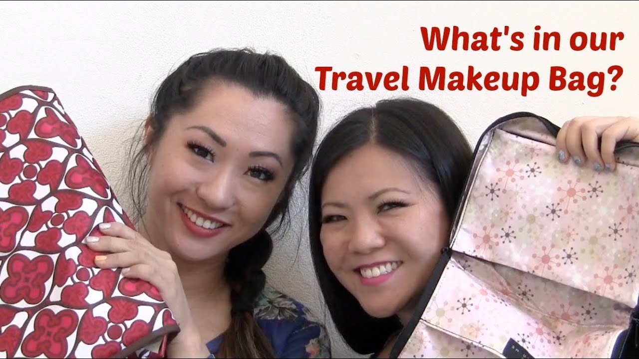 WHATS IN OUR TRAVEL MAKEUP BAG w/DIVAMAKEUPQUEEN!