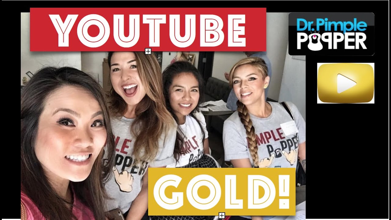 YOUTUBE GOLD PLAY BUTTON! And of course, blackheads with Dr Pimple Popper